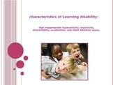 Characteristics of Learning Disabilities