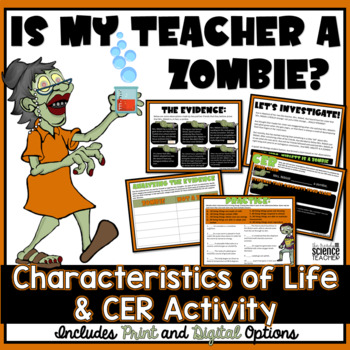 Preview of Characteristics of Life Activity - Is My Teacher a Zombie?