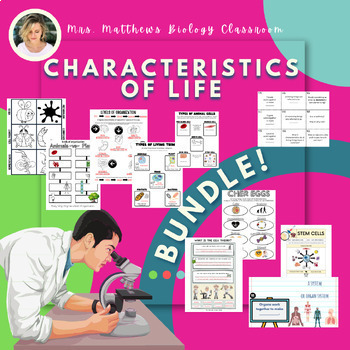 Preview of Characteristics of Life (Biology Unit 2) - Week-Long Lesson BUNDLE