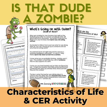 Preview of Characteristics of Life Activity. CER. Zombie Style. Digital Version Included.