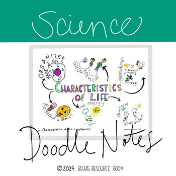 Preview of Characteristics of Life - DOODLE NOTES - with presentation
