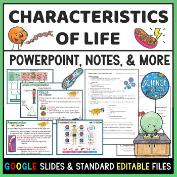 Characteristics Of Life Powerpoint Notes Kahoot More By Science Is Real