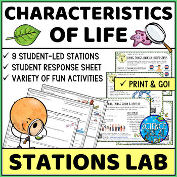 Preview of Characteristics of Life Stations Lab Activity - Student Led Stations