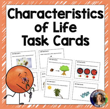 Preview of Characteristics of Life Task Cards