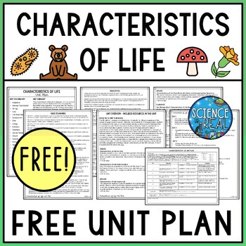 Preview of Characteristics of Life Unit Plan and Guide