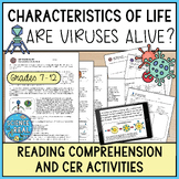 Characteristics of Life and Viruses - Article, Questions, 