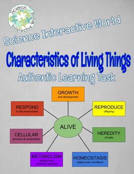 Characteristics Of Living Things An Authentic Learning Unit Tpt