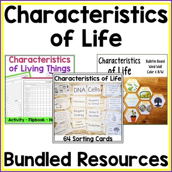 Preview of Characteristics of Living Things Bundled Resources