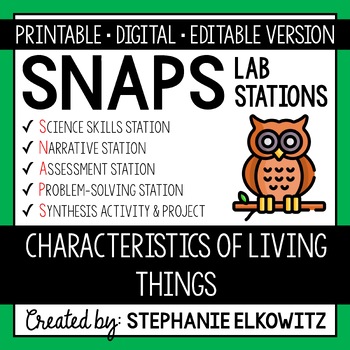 Preview of Characteristics of Living Things Lab Activity | Printable, Digital & Editable
