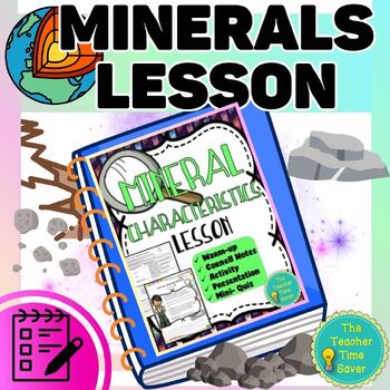 Preview of Characteristics of Minerals Notes Activity Slides Lesson- Rocks Earth Science