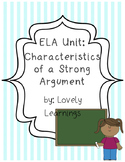 Characteristics of a Strong Argument Read-Aloud Lesson