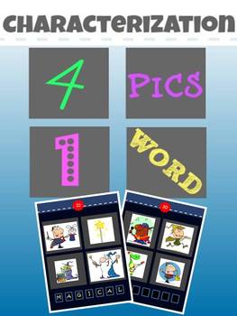 Preview of Characterization: 4 PICS 1 WORD Powerpoint Game