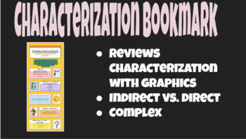 Preview of Characterization Bookmark