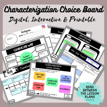 Preview of Interactive Characterization Activities