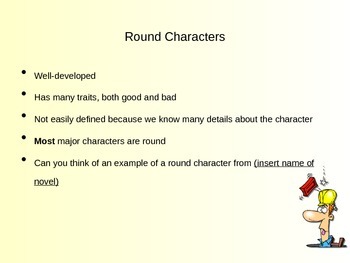 definition of round flat dynamic and static characters