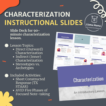 Preview of Characterization Lesson: Instructor Slides