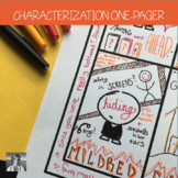 Characterization One-Pager Activity for any Novel