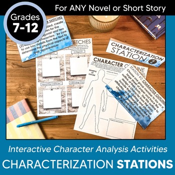 Preview of Characterization Activity Analyzing Characters in ANY NOVEL (Print & Digital)