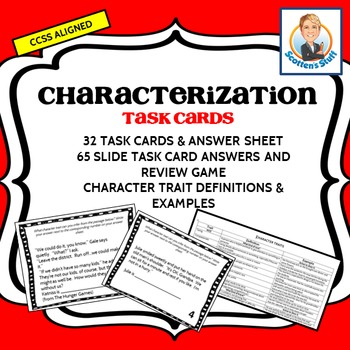 Preview of Characterization Task Cards