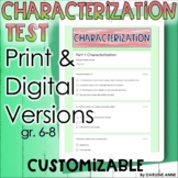 Characterization Test Google Form and Print