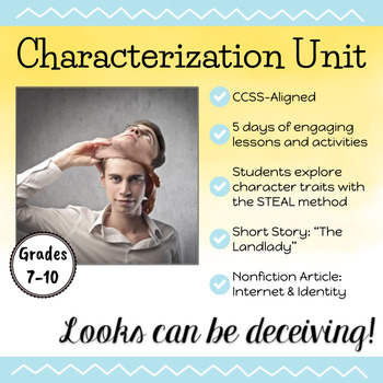 Preview of Characterization Unit: Looks Can Be Deceiving- with The Landlady