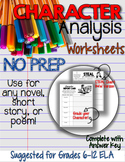 Characterization Worksheets (For all ages)