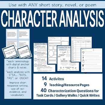 Characterization and Character Analysis Bundle by Ms Kelly's Collection