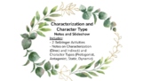 Characterization and Character Types Notes and Slideshow 