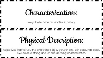 Preview of Characterization and Point of View Cards