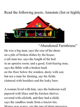 abandoned farmhouse poem summary