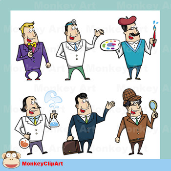 Preview of Characters Clip art collection - Six Different Jobs