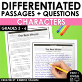 Character Traits Reading Comprehension Passages | Characte