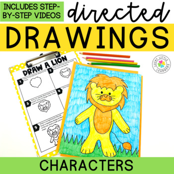 Preview of Characters Directed Drawings | Following Directions | Back to School