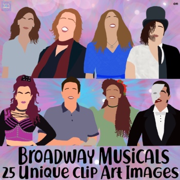 Preview of Characters From Broadway Musicals Clip Art Set
