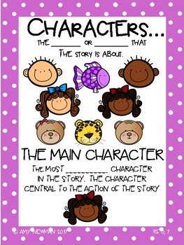 Characters/ Main Characters Anchor Chart by First in Line | TPT