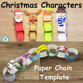 Characters Paper Christmas  Chain Template