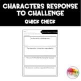Characters Response to Challenge Graphic Organizer / Quick