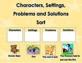Characters, Setting, Problem, and Solution Story Element Sort Literacy Center