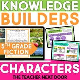 Characters, Settings, & Events Digital Reading Unit for 5th Grade