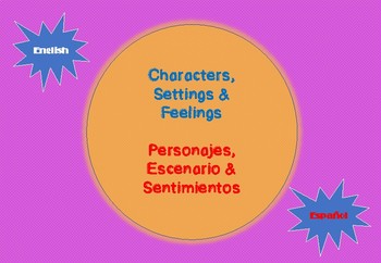 Preview of Characters, Settings & Feelings / Personajes, Escenario & Sentimientos