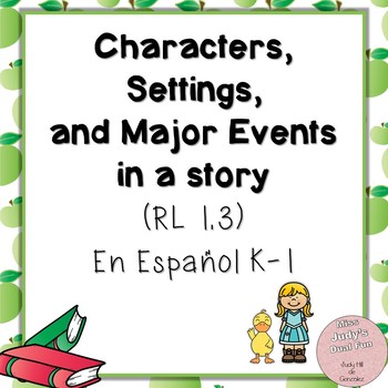 Preview of Characters, Settings and Major Events of a Story in Spanish