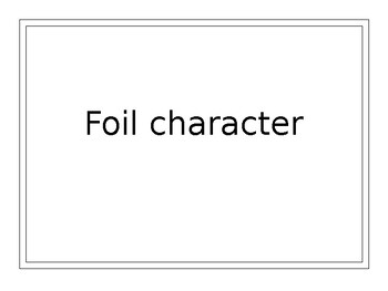 Preview of Characters and Characterization Card Sort Match Activity