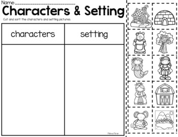 Characters and Setting Sort by Melissa Moran | Teachers Pay Teachers