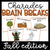 Brain Breaks Activity Cards- Charades Fall