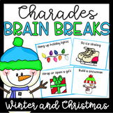 Brain Breaks Activity Cards- Charades Winter and Christmas