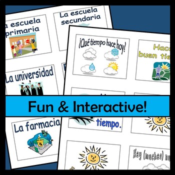 Charades Spanish Vocabulary Game / Airport, Travel, Professions, Weather