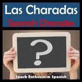 Charades Spanish Vocabulary Game / Family, House, Foods, Drinks