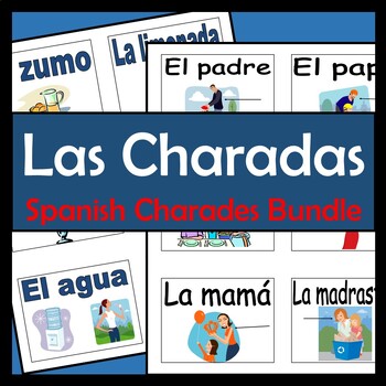 Charades Spanish Vocabulary Game With 35 Themes - Complete Unit en espanol