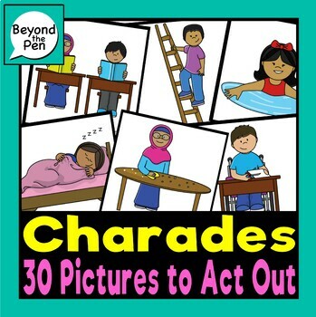 Preview of Charades with Pictures perfect for practising with Sentence Science