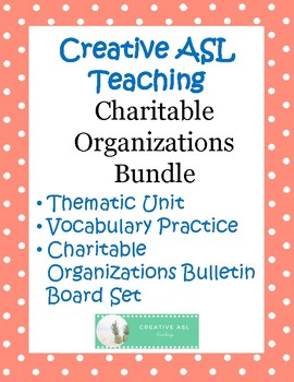 Preview of Charitable Organizations Bundle - ASL, American Sign Language